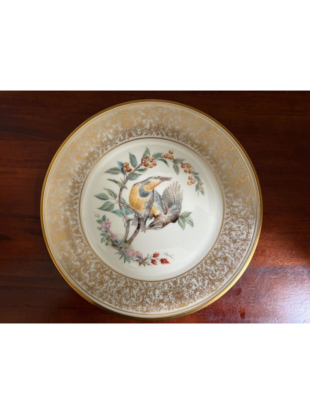 Vintage Lenox Annual Limited Edition," Meadowlark" Collector Plate, 1973